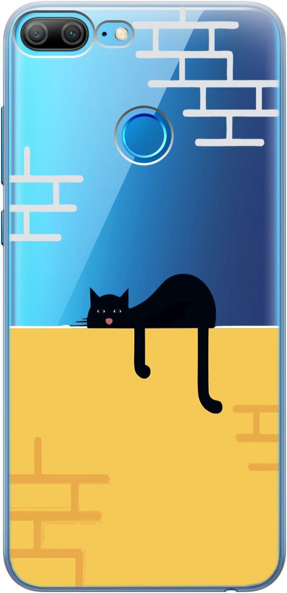 

Силиконовый чехол на Honor 9 Lite с 3D принтом "Lazy Cat" прозрачный, Прозрачный;желтый, 5226