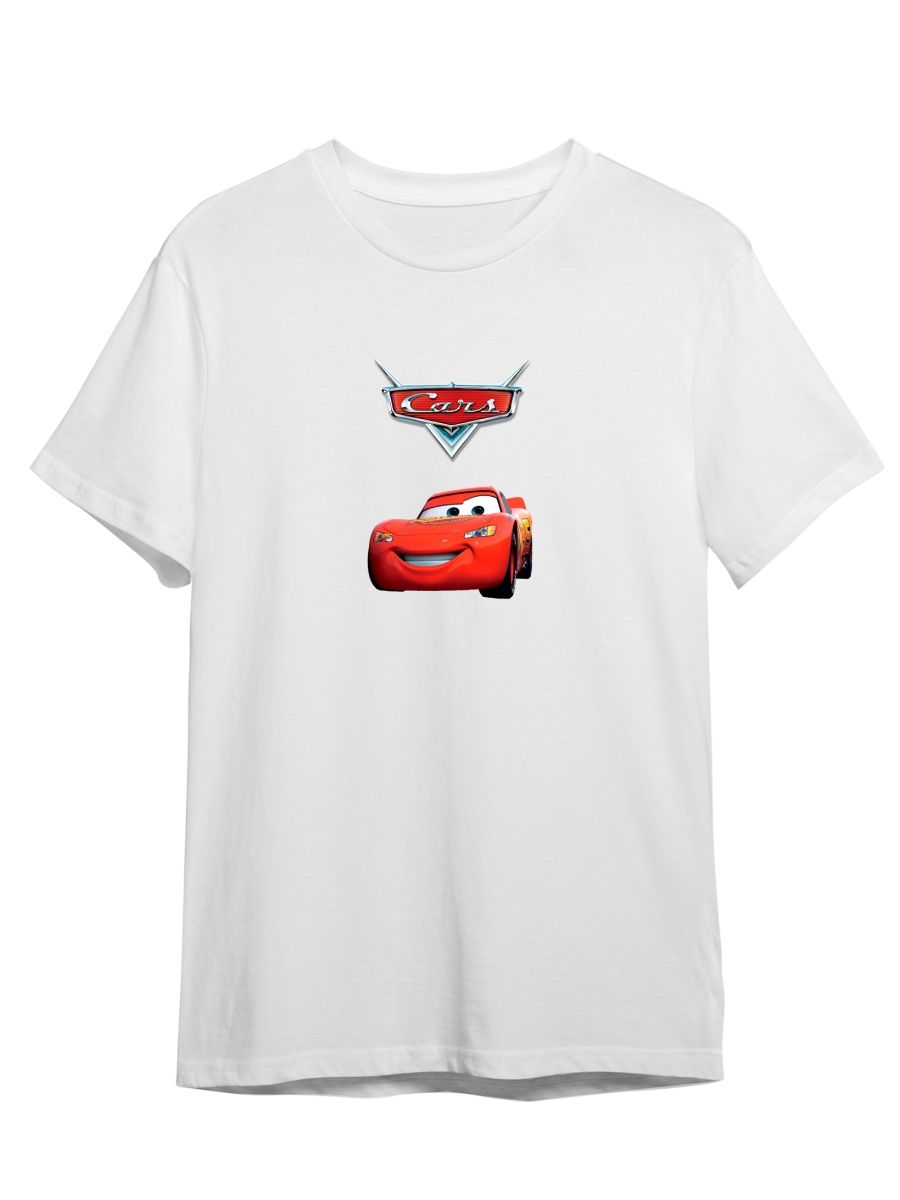 фото Футболка унисекс сувенирshop тачки/cars/молния маккуин 2 белая xs