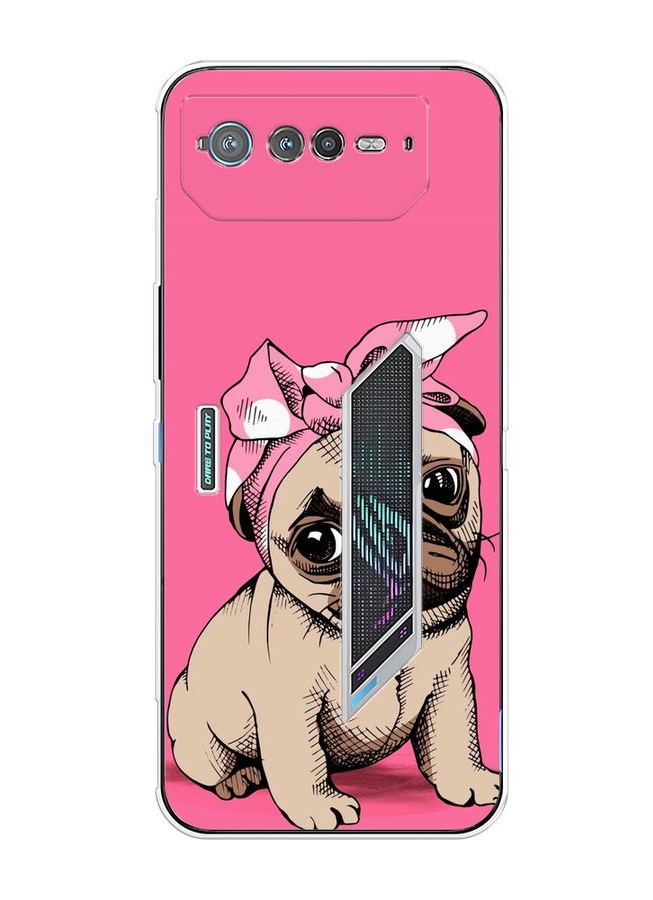 

Силиконовый чехол Awog "Dog Pin-Up" для Asus ROG Phone 6, Разноцветный;прозрачный, 44650-2