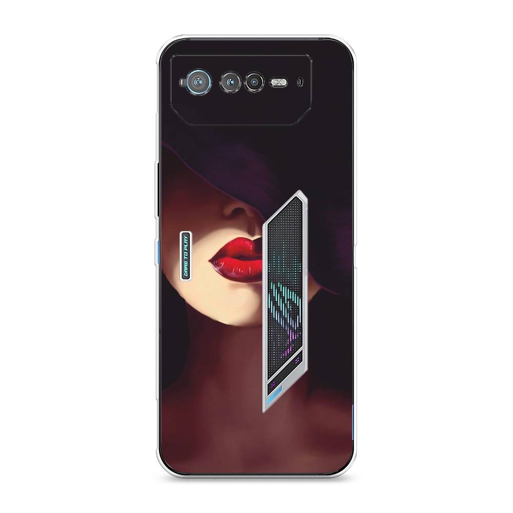

Силиконовый чехол "Красные губы" для Asus ROG Phone 6, Разноцветный, 44650-7