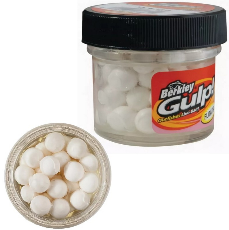 Приманка съедобная икра Berkley Gulp Salmon EGGS (40шт) 0,5oz White