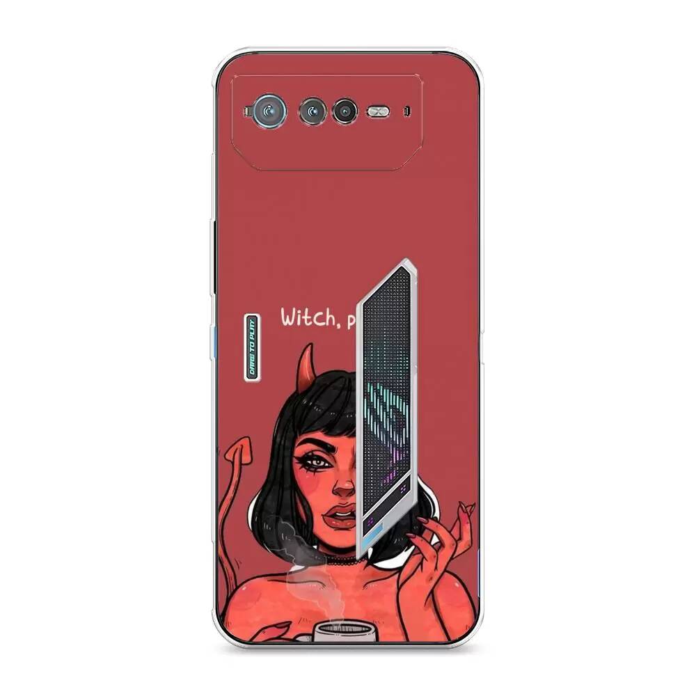 

Силиконовый чехол Awog "Evil Girl" для Asus ROG Phone 6, Разноцветный;прозрачный, 44650-6