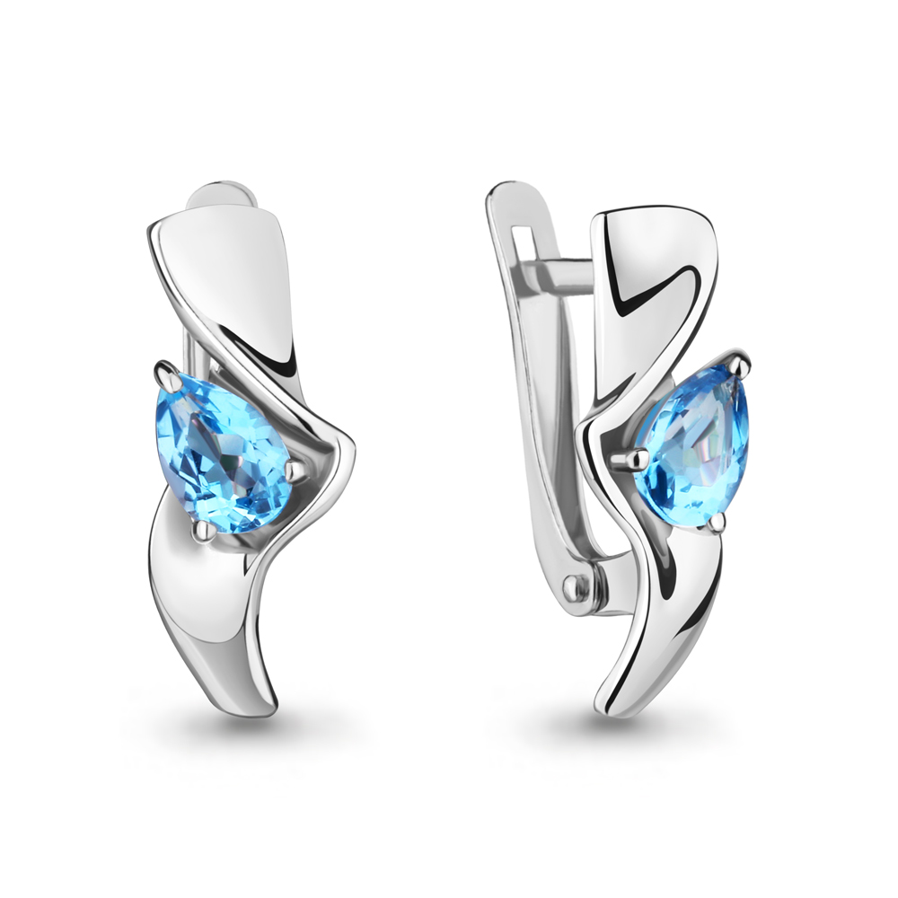 

Серьги из серебра с топазом Aquamarine Aquamarine 4751805_925_р, 4751805_925_р