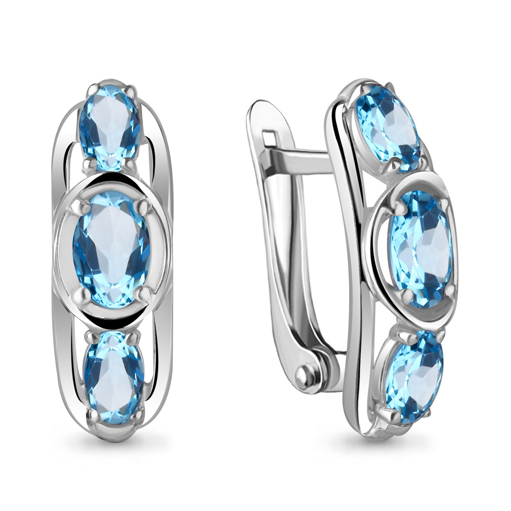 

Серьги из серебра с топазом Aquamarine Aquamarine 4751605_925_р, 4751605_925_р