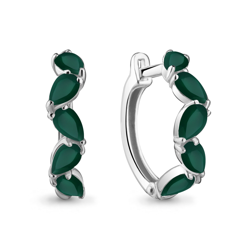 

Серьги из серебра с агатом Aquamarine Aquamarine 4751509_925_р, 4751509_925_р