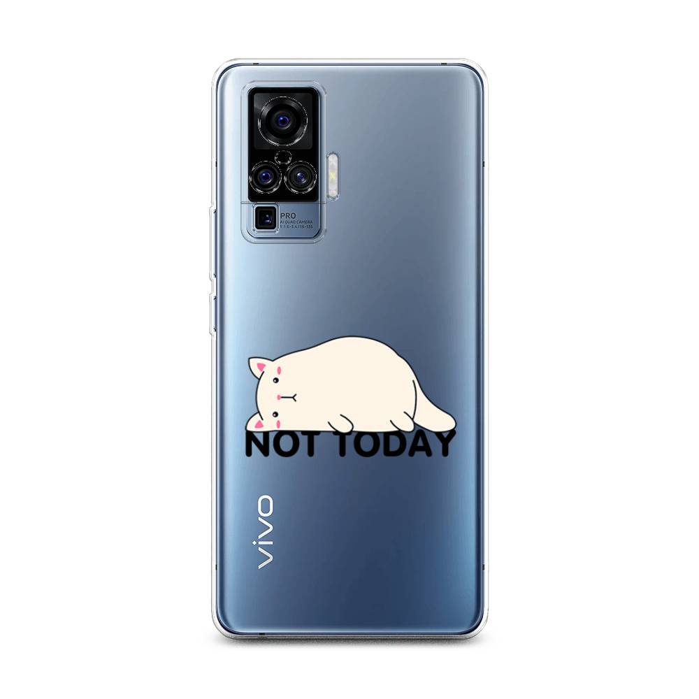 

Чехол на Vivo X50 Pro "Cat not today", Белый;розовый;черный, 262350-1