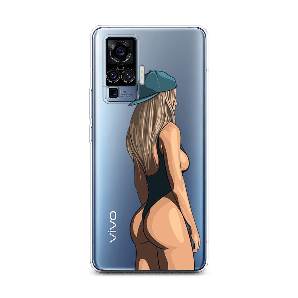 

Чехол на Vivo X50 Pro "Девушка в черном купальнике", Зеленый;бежевый;черный, 262350-6