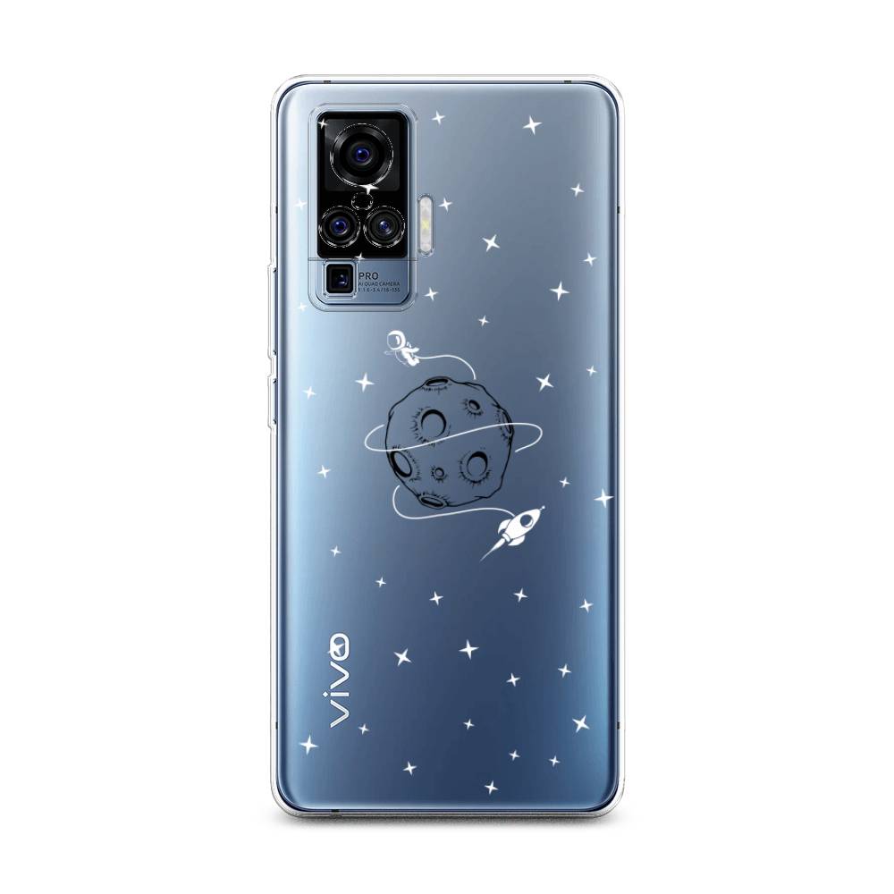 

Чехол на Vivo X50 Pro "Полет вокруг луны", Белый;серый;черный, 262350-2