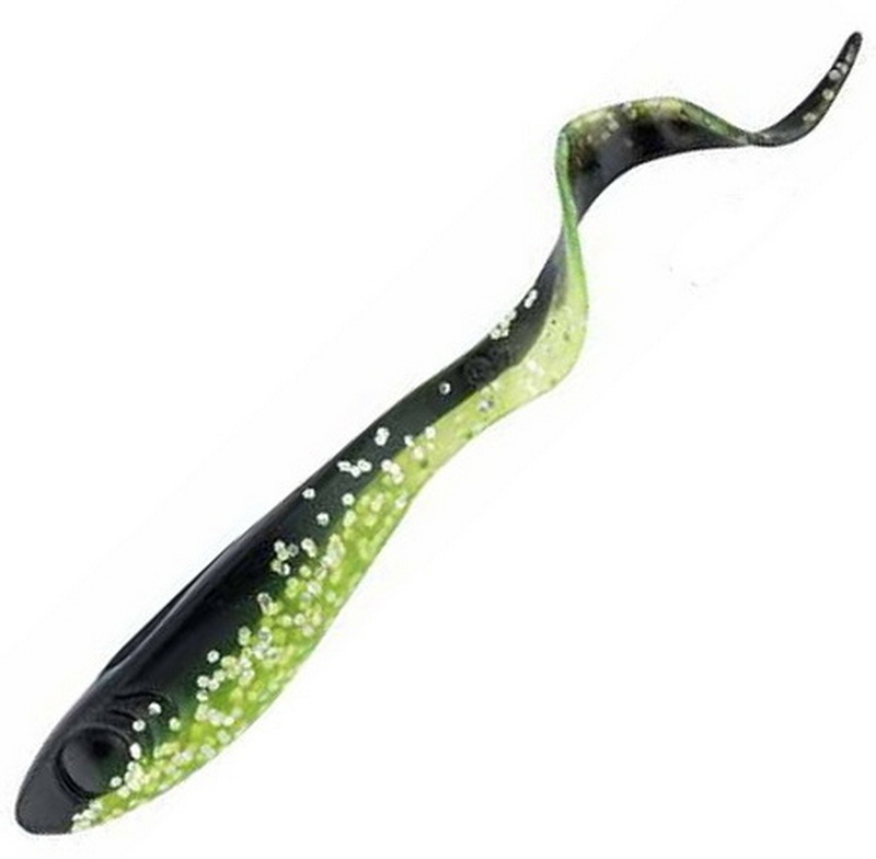 Приманка мягкая Abu Garcia Svartzonker McPerch Curly 11cm (8шт) Black/Chartreuse