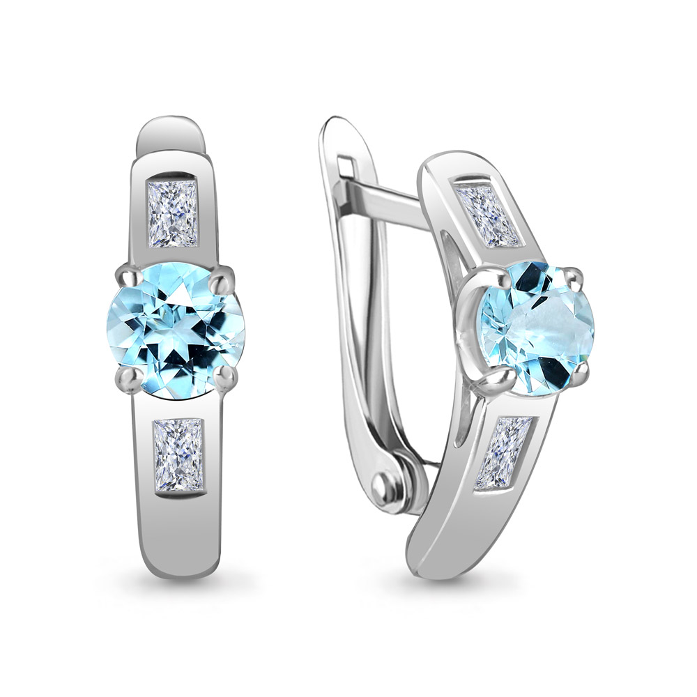 

Серьги из серебра с топазом Aquamarine Aquamarine 4751002_925_р, 4751002_925_р