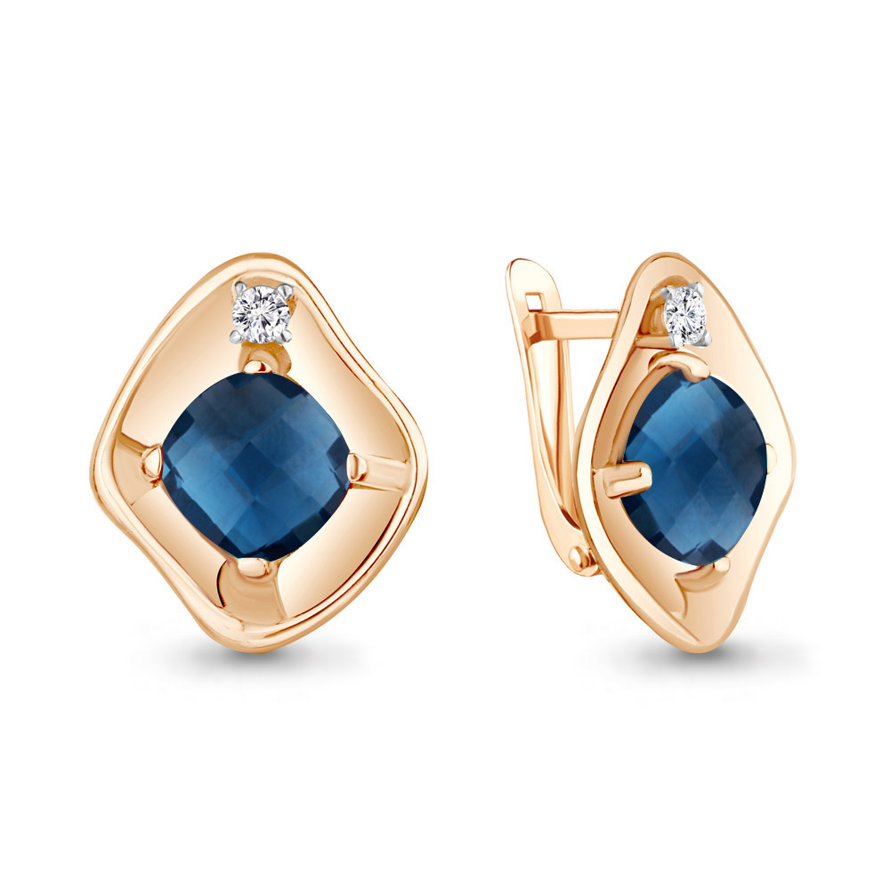 

Серьги из серебра с фианитом Aquamarine Aquamarine 4750693А_925_з, 4750693А_925_з
