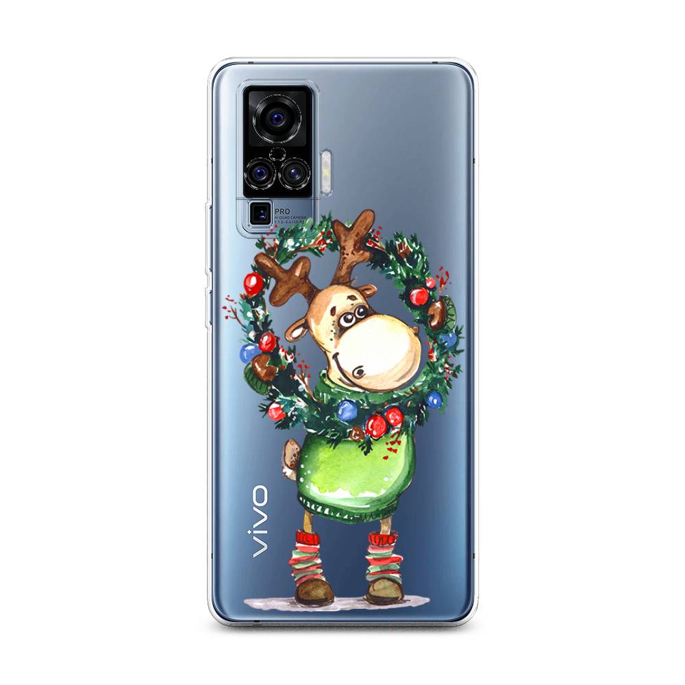 

Чехол на Vivo X50 Pro "Олень с новогодним венком", 262350-4