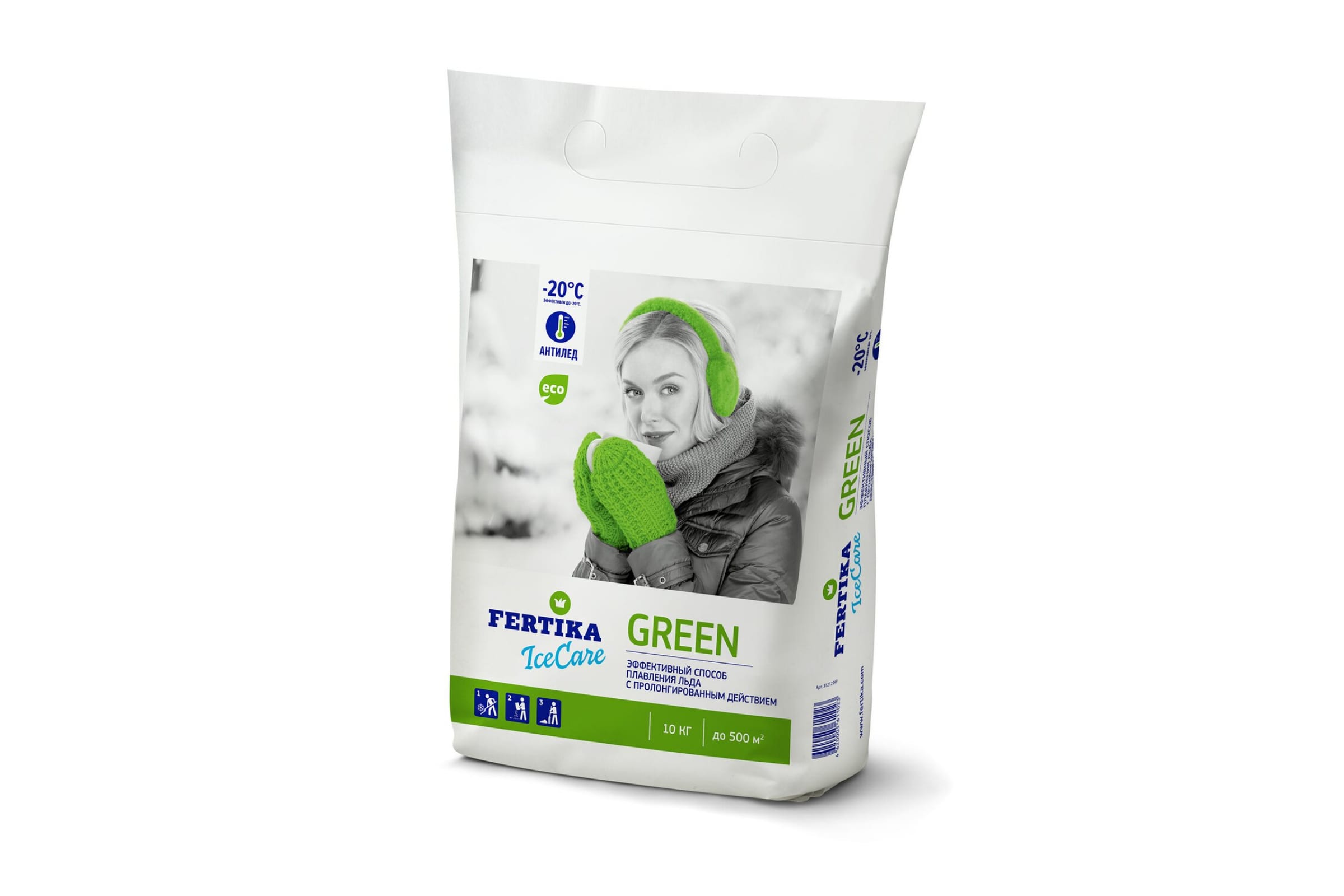 Реагент противогололедный Fertika IceCare Green 10 кг