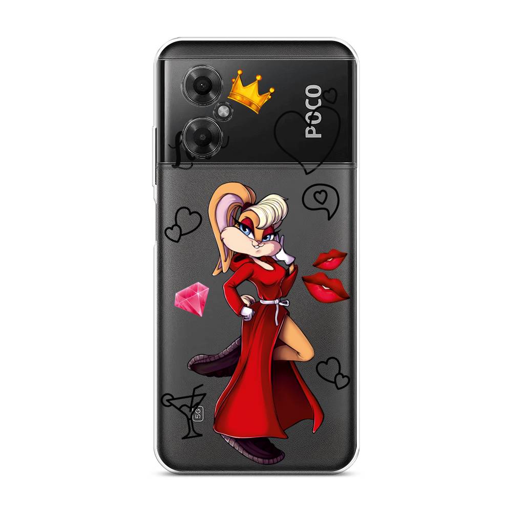 

Чехол на Xiaomi Poco M4 5G "Rich Lola Bunny", Красный;бежевый;оранжевый, 316550-6