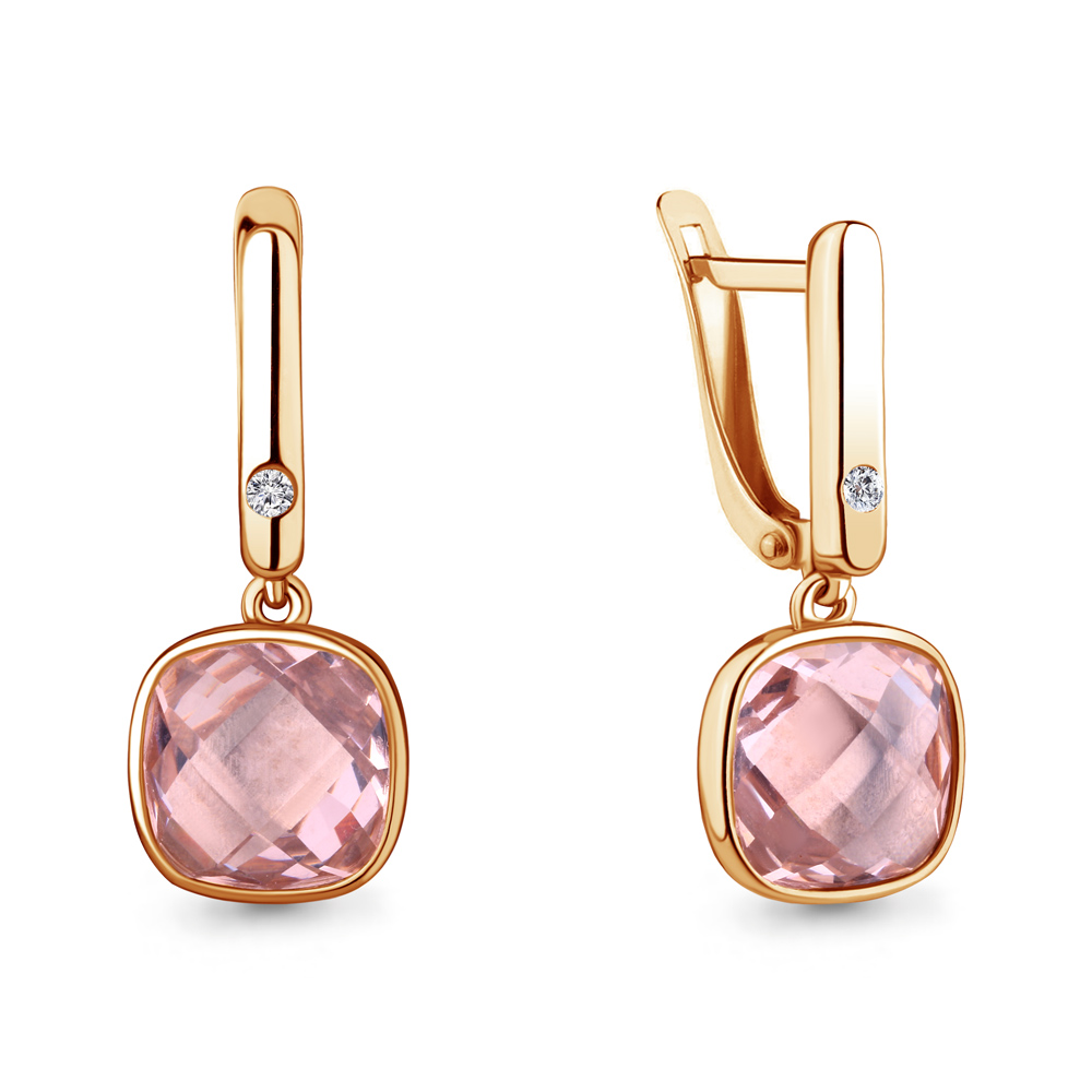 

Серьги из серебра с фианитом Aquamarine Aquamarine 4750090А_925_з, 4750090А_925_з