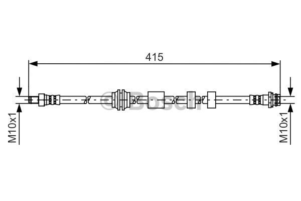 

1 987 481 425_шланг тормозной передний! L=415 Ford Mondeo/S-Max/Galaxy, Volvo S60/S80 all