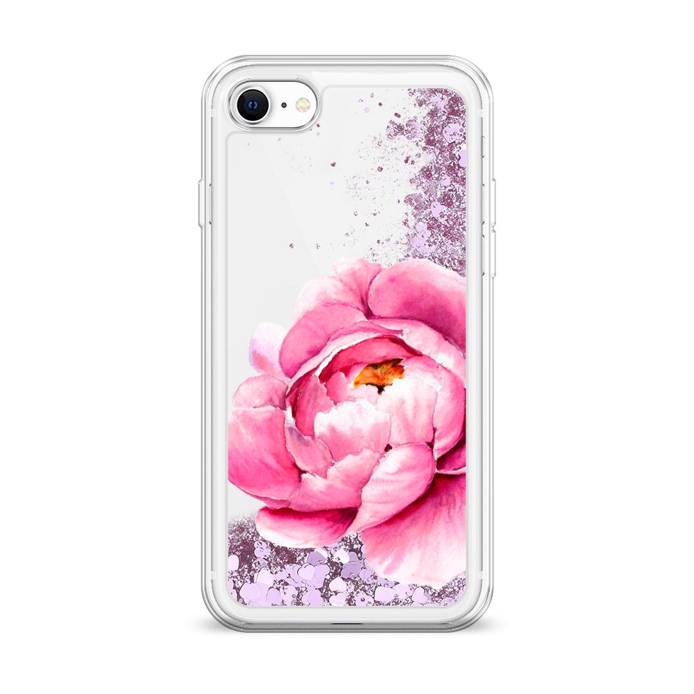

Жидкий чехол с блестками "Прекрасный пион" на Apple iPhone SE 2020, 12494-1