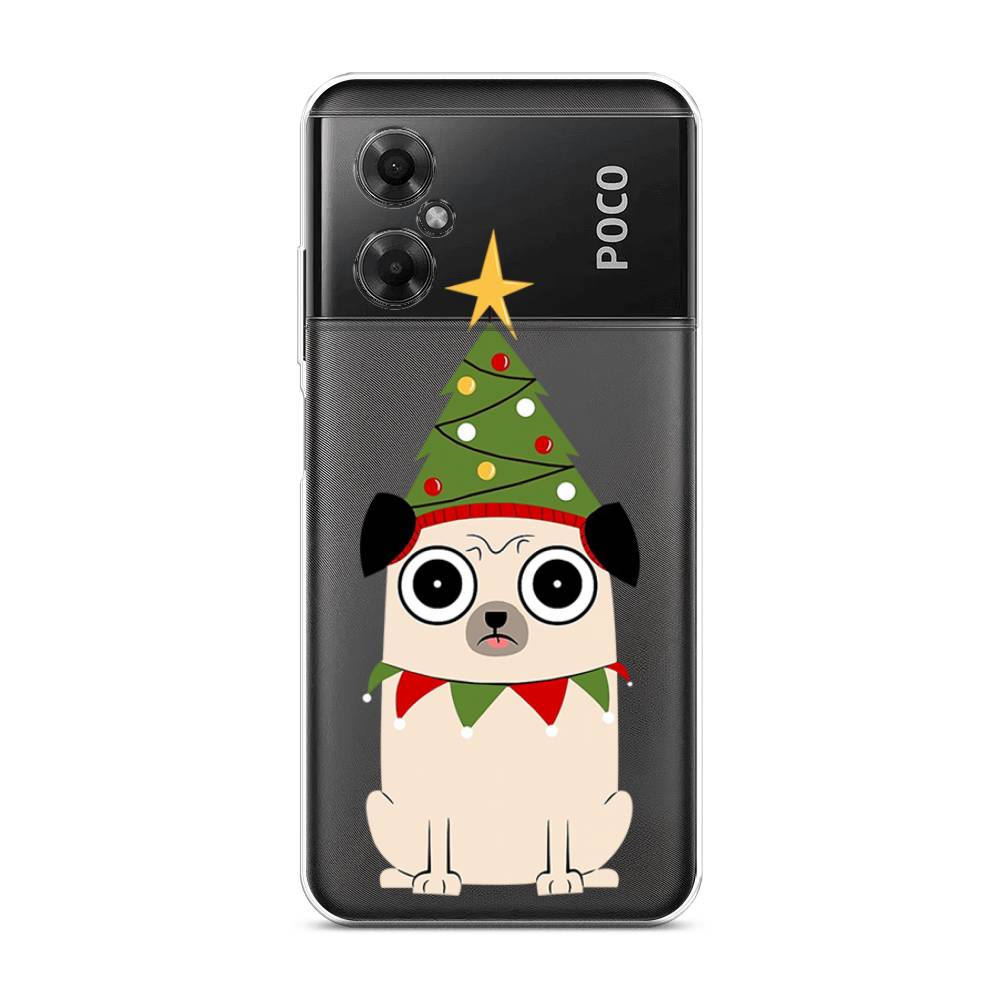 

Чехол на Xiaomi Poco M4 5G "Собачка с ёлочкой", Бежевый;красный;зеленый, 316550-1