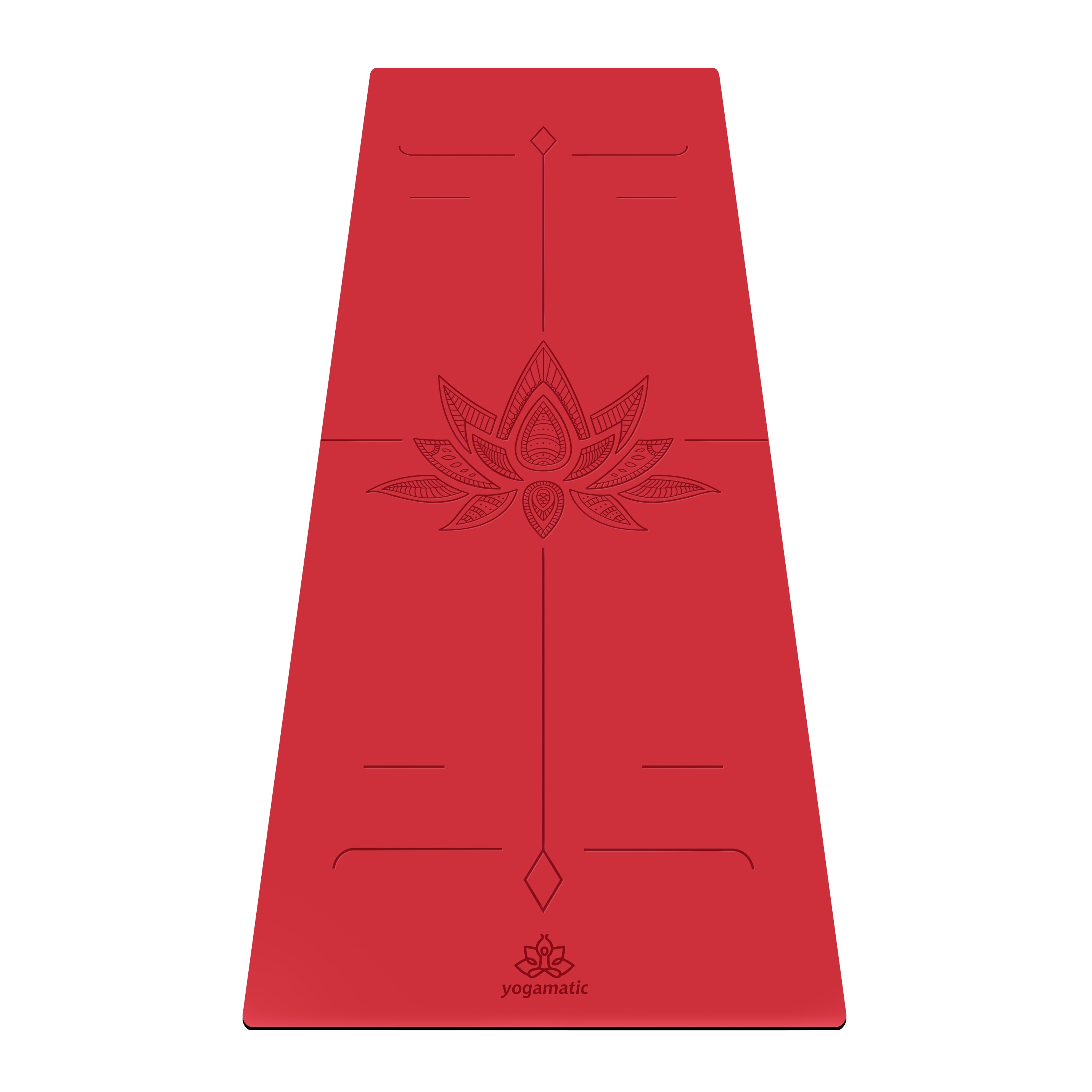 Коврик для йоги и фитнеса Art Yogamatic Lotos Red каучуковый 185 см лотос красный 10500₽