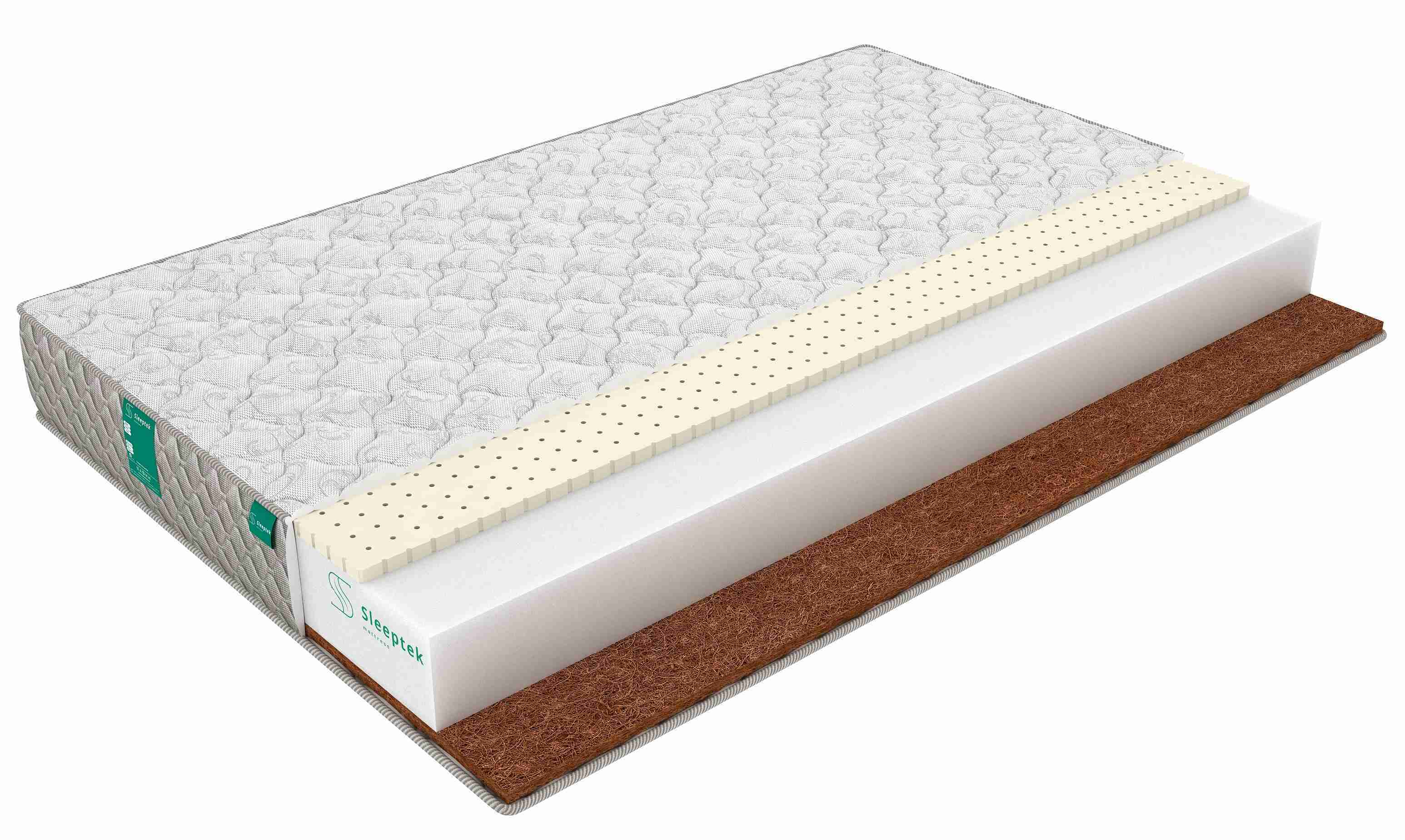 

Матрас беспружинный Sleeptek Roll CocosLatex 16/brdlux1474064 70х170, Белый, Roll CocosLatex 16