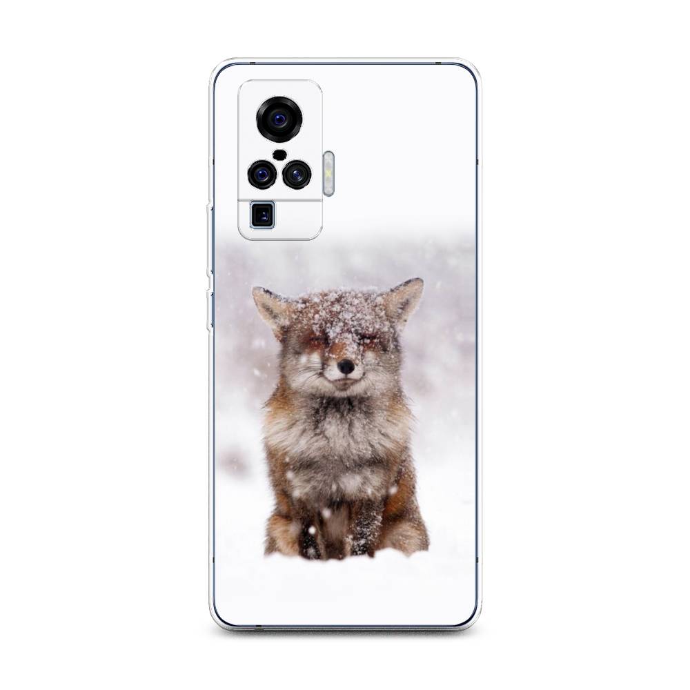 

Чехол на Vivo X50 Pro "Зимняя лиса", Белый;серый;коричневый, 262350-1