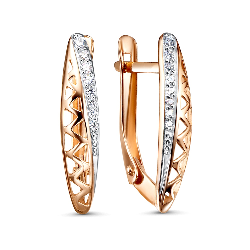 

Серьги из золота 585Gold 302007372, фианит, 302007372