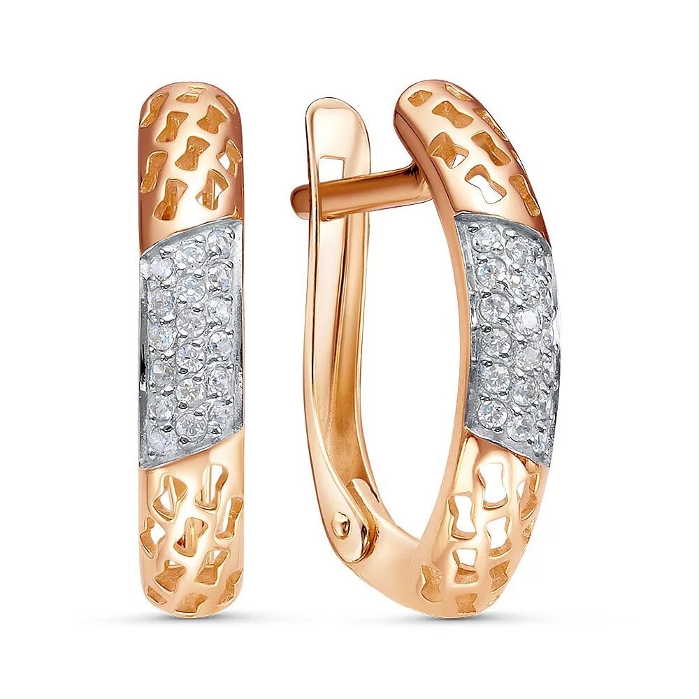 

Серьги из золота 585Gold 302007371, фианит, 302007371