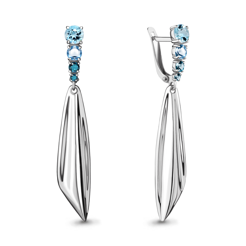 

Серьги из серебра с топазом Aquamarine Aquamarine 4747266_925_р, 4747266_925_р