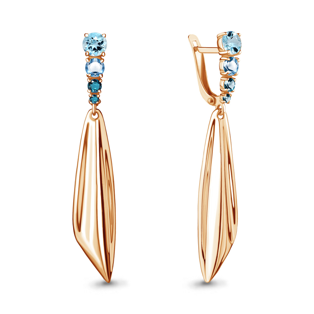 

Серьги из серебра с топазом Aquamarine Aquamarine 4747266_925_з, 4747266_925_з
