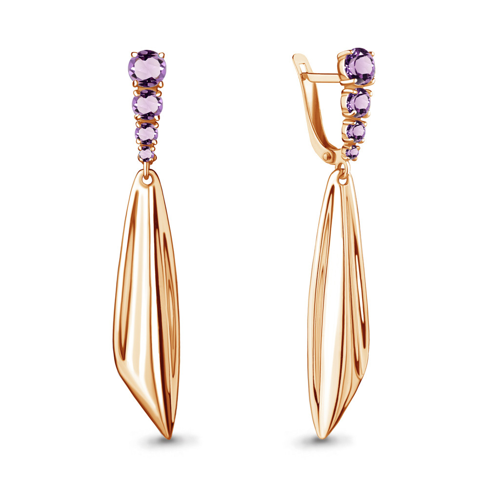 

Серьги из серебра с аметистом Aquamarine Aquamarine 4747204_925_з, 4747204_925_з