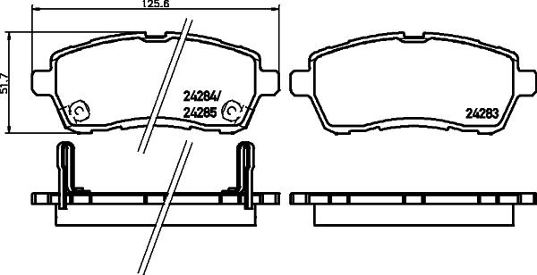 

Колодки дисковые передние Daihatsu Materia, Ford Fiesta, Mazda 2 1.25-1.6D 06> NP5030