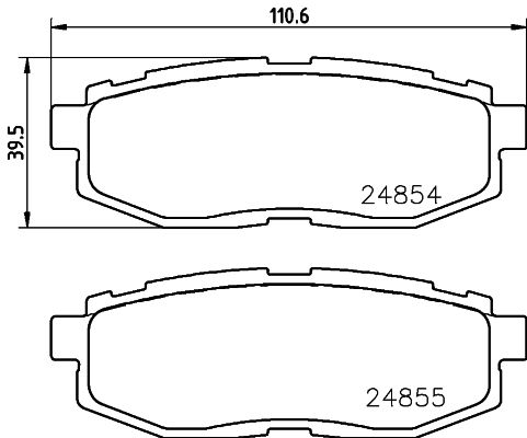 

Колодки дисковые задние Subaru Tribeca 3.0 05> NP7013