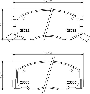 

Колодки дисковые передние Toyota Previa 2.4i & 4WD 97-00 NP1014