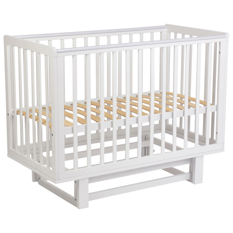 Кроватка детская Polini kids Simple 340 с маятником, белый стол polini kids mirum навесной белый дуб