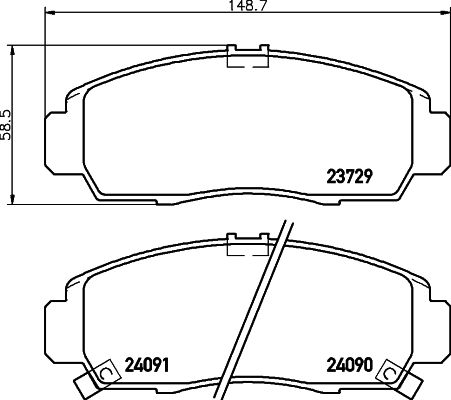 

Колодки тормозные перед HONDA ACCORD Coupe, ACCORD IX Coupe, ACCORD IX, CIVIC VII, CIVIC V