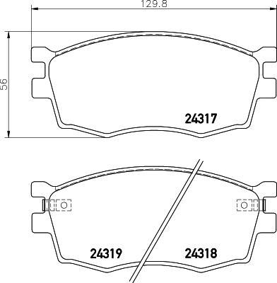 

Колодки дисковые передние Hyundai Accent/i20/KIA Rio 05> NP6008
