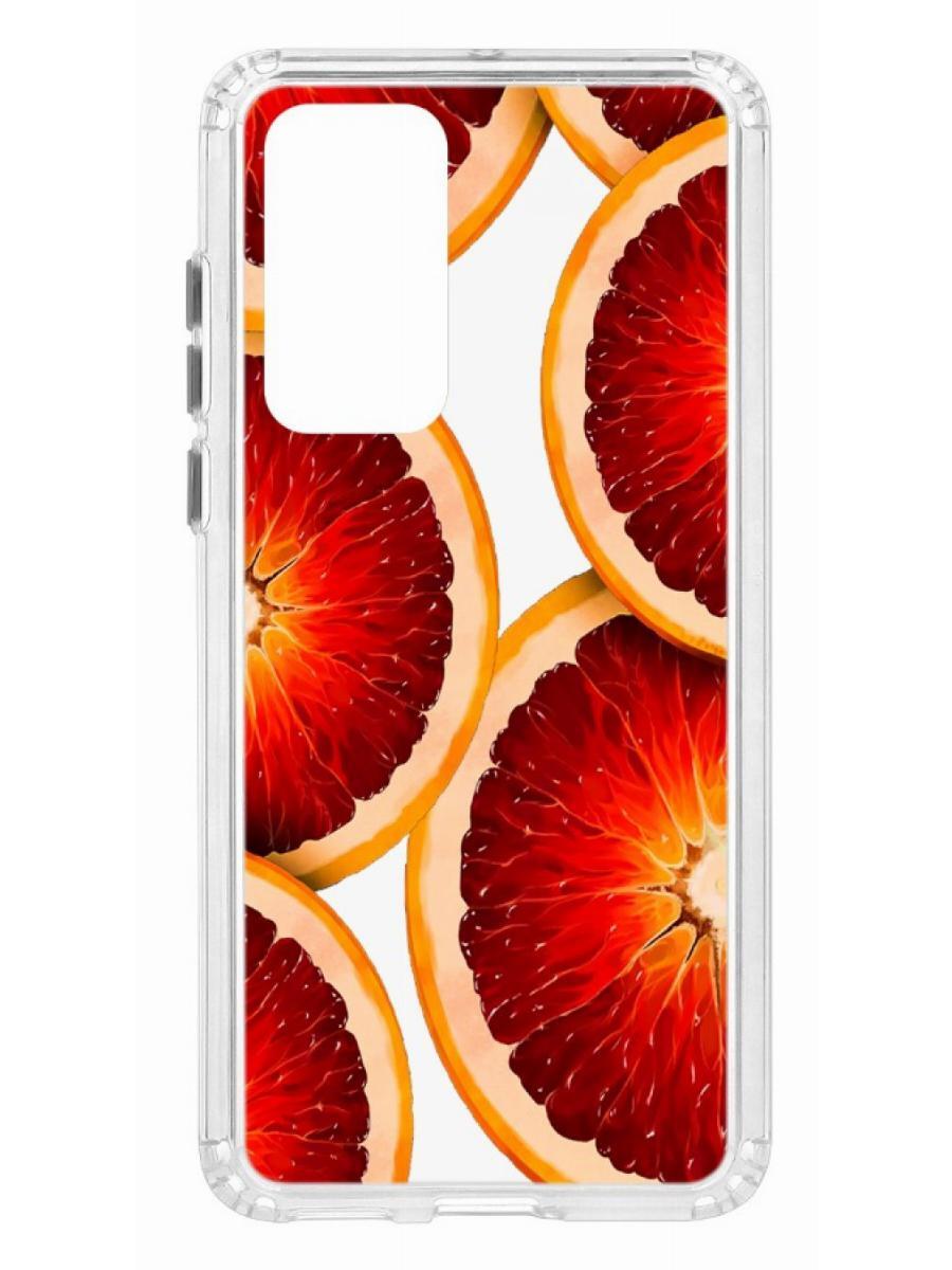 фото Чехол на huawei p40 kruche print orange кruче