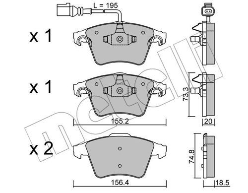 

Тормозные колодки METELLI 2205520