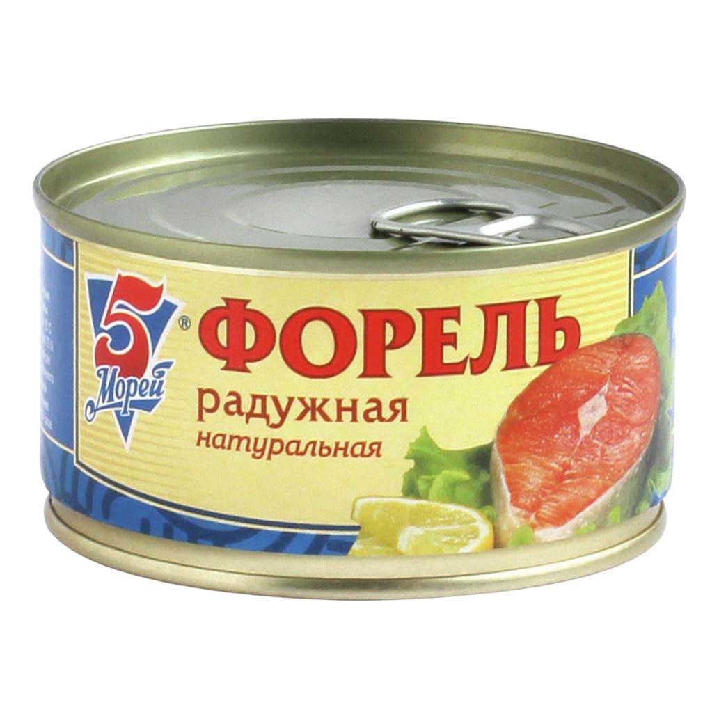 

Форель радужная 5 Морей натуральная 190 г, Форель 5 Морей радужная натуральная