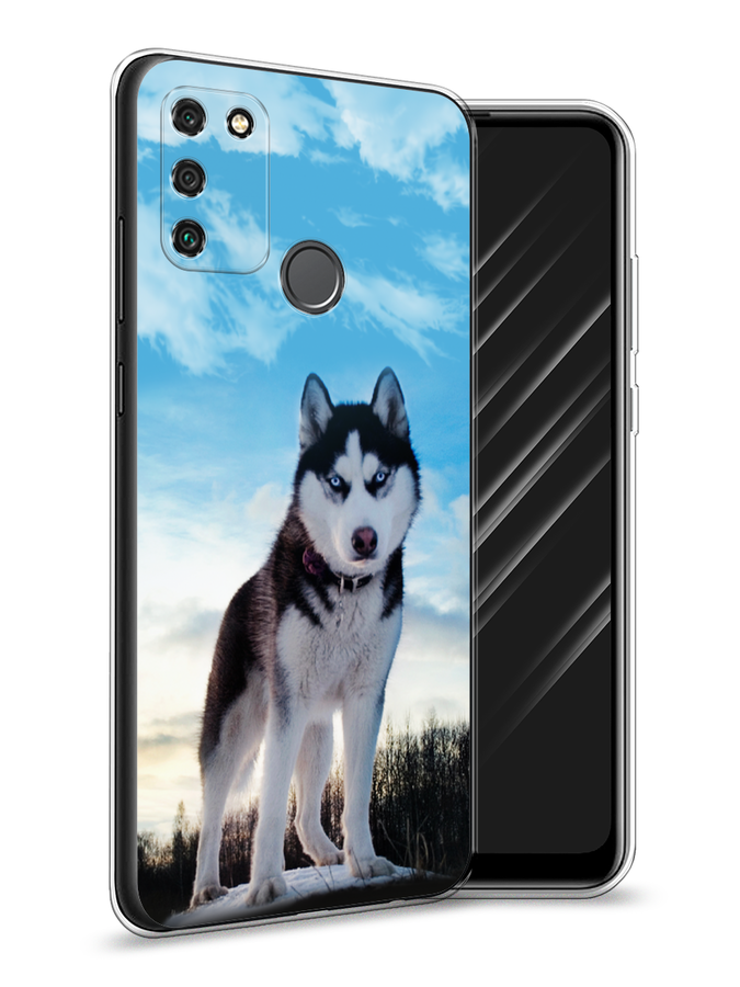 

Чехол Awog на Honor 9A "Хаски 3", Белый;черный;голубой, 612350-2