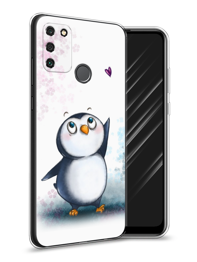 

Чехол Awog на Honor 9A "Пингвин и сердечко", Белый, 612350-1
