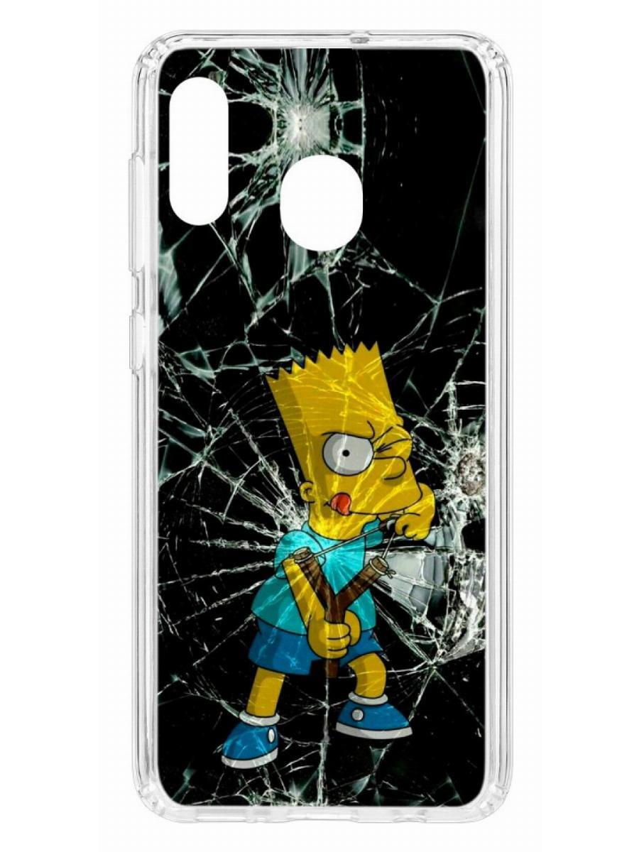 Чехол на Samsung Galaxy A20 2019 Kruche Print Барт Симпсон