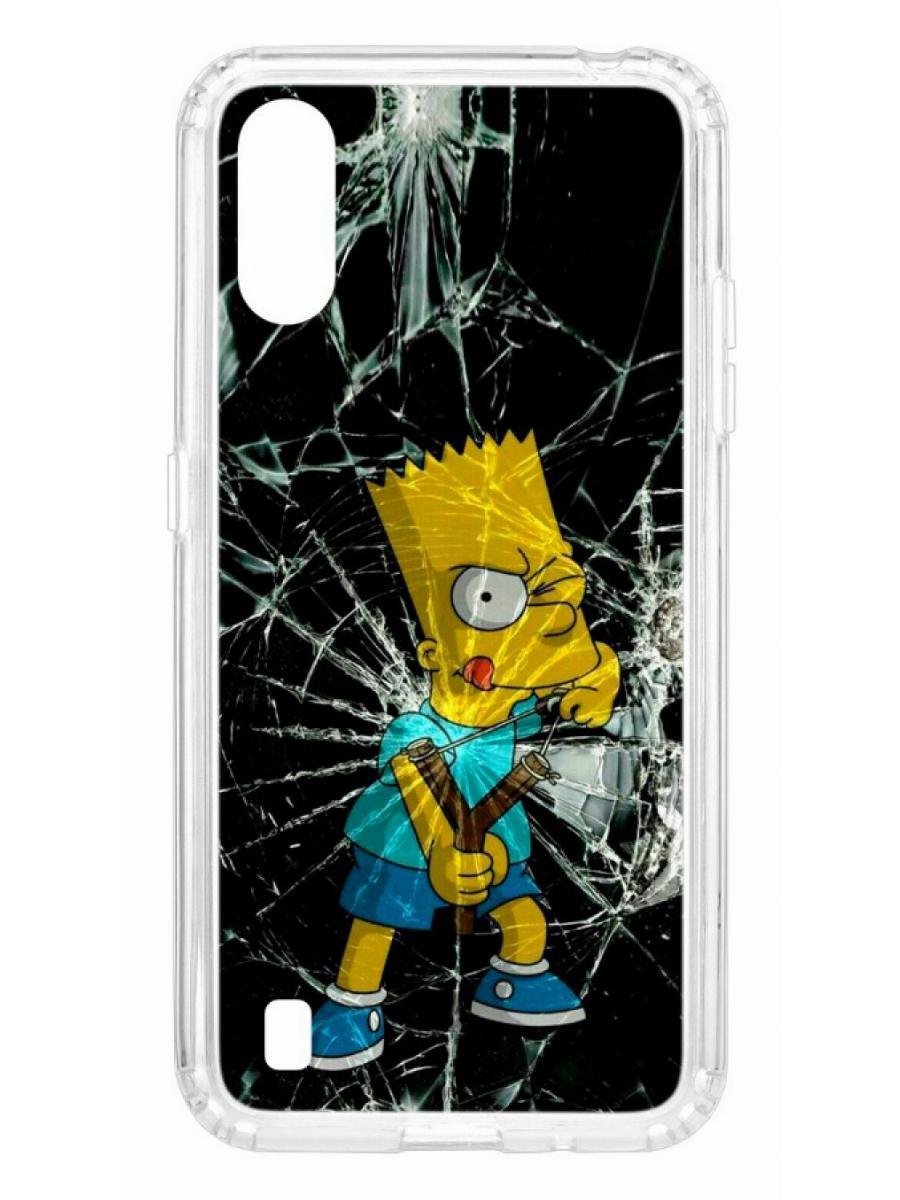 фото Чехол на samsung galaxy a01/a015 kruche print барт симпсон кruче