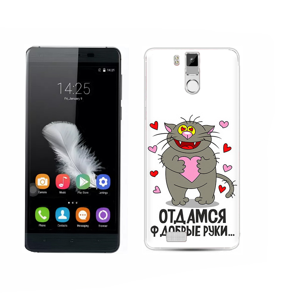 

Чехол MyPads Tocco для Oukitel K6000 Pro Отдамся в добрые руки, Прозрачный, Tocco