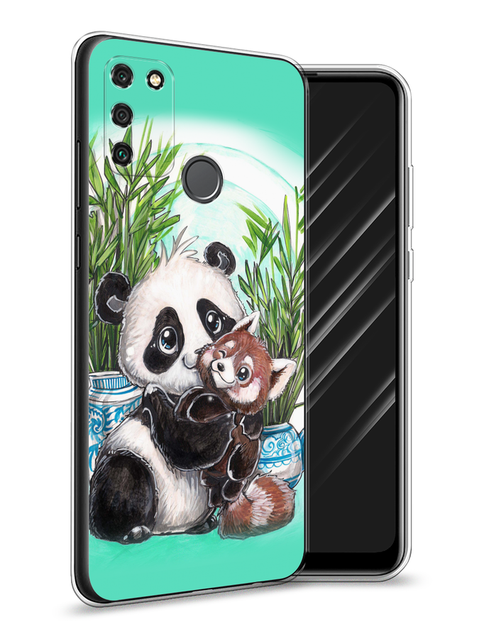 

Чехол Awog на Honor 9A "Друзья зверята", Голубой;белый;черный, 612350-2