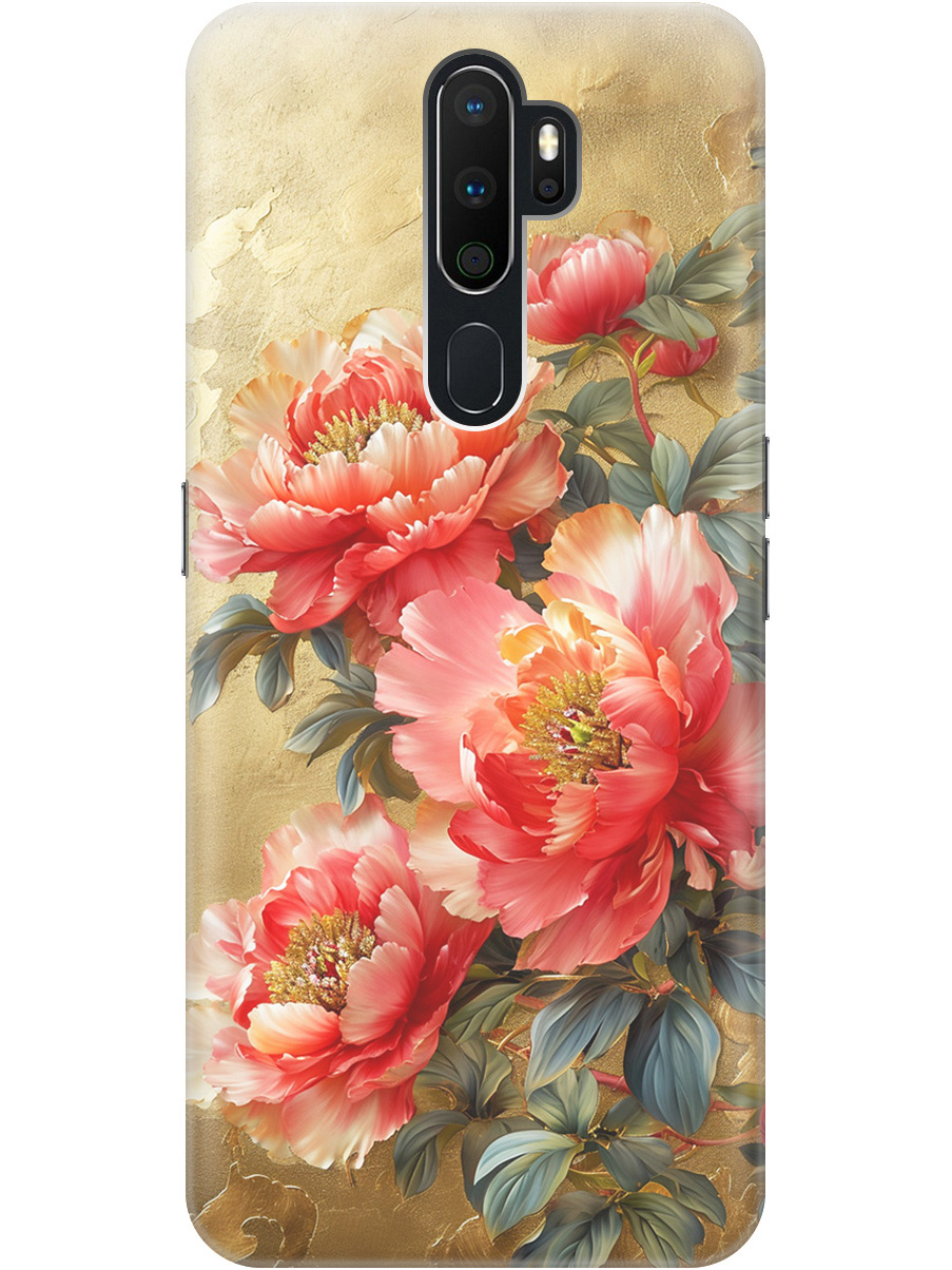 

Силиконовый чехол на Oppo A5 (2020) / A9 (2020) с принтом "Винтажные пионы", Прозрачный;зеленый;золотистый;красный, 726151323