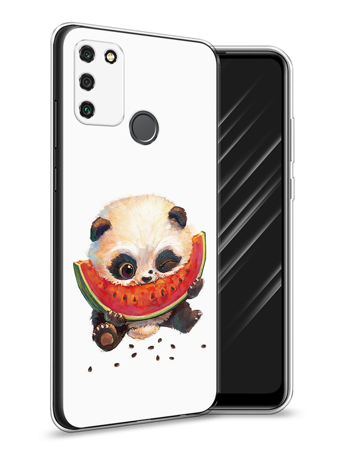 

Чехол Awog на Honor 9A "Малыш панды с арбузом", Белый;красный, 612350-1