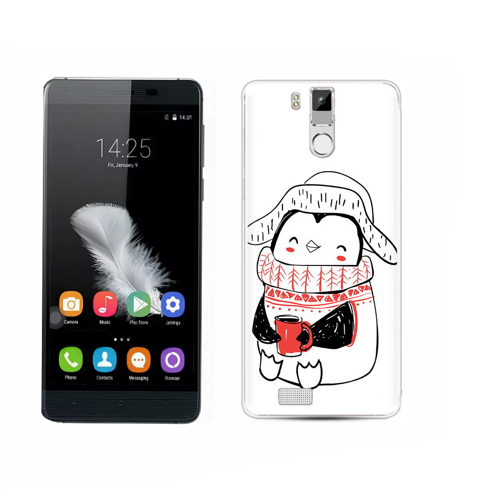 

Чехол MyPads Tocco для Oukitel K6000 Pro Милый пингвин, Прозрачный, Tocco
