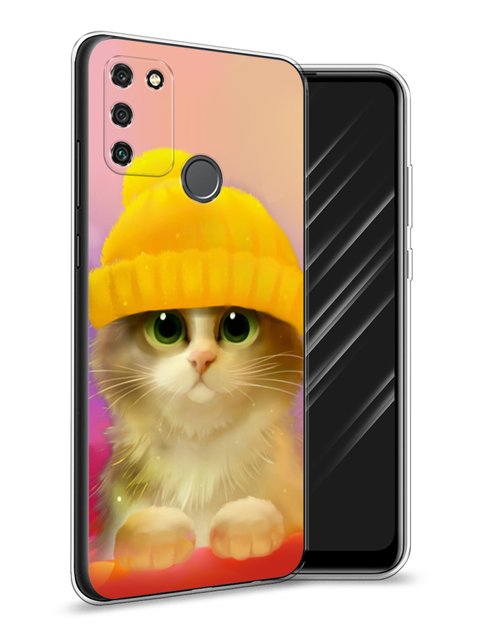 

Чехол Awog на Honor 9A "Котенок в желтой шапке", Желтый, 612350-2