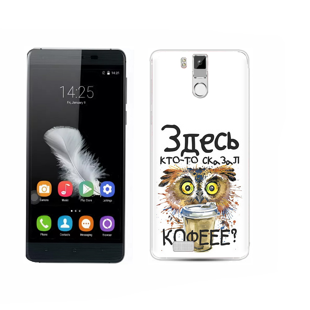

Чехол MyPads Tocco для Oukitel K6000 Pro Любительница кофе, Прозрачный, Tocco